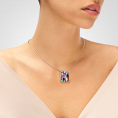 pendentif multicolore en argent 925 
