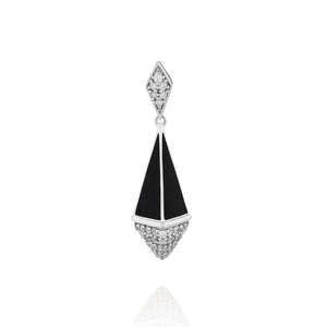pendentif noir et argent