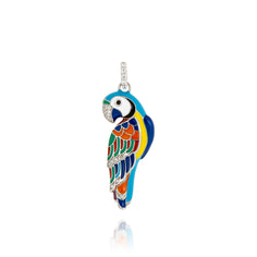 perroquet pendentif en argent