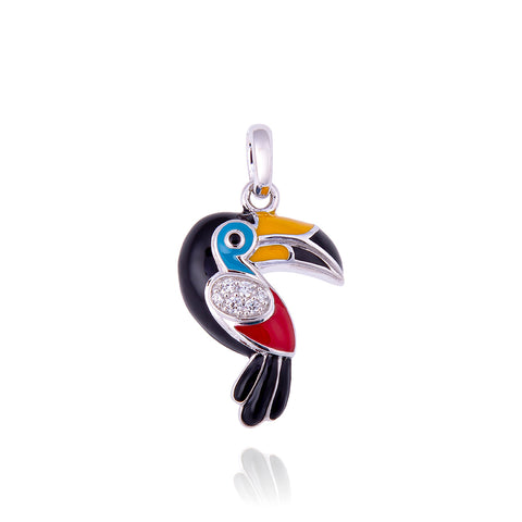 Pendentif toucan en argent 