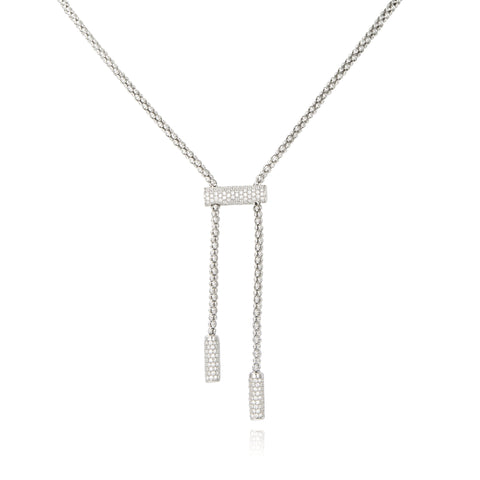 sautoir en  argent 925 et zirconiums 